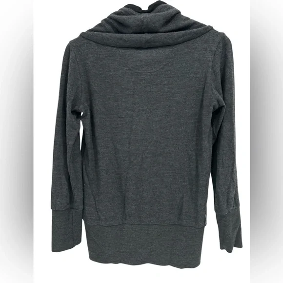 Icebreaker Merino Wool Cowl Neck Coziest Sweater in Charcoal Gray - Small - Picture 2 of 9